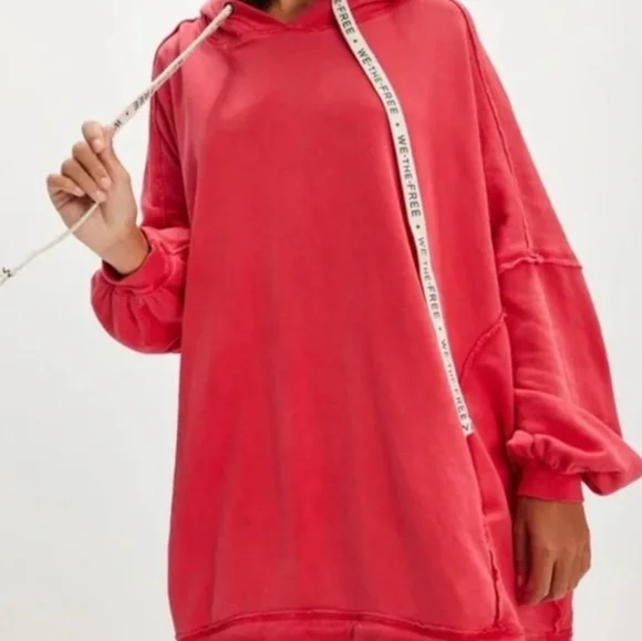 Free People We Hoodie We The Free‎ High Risk Red!